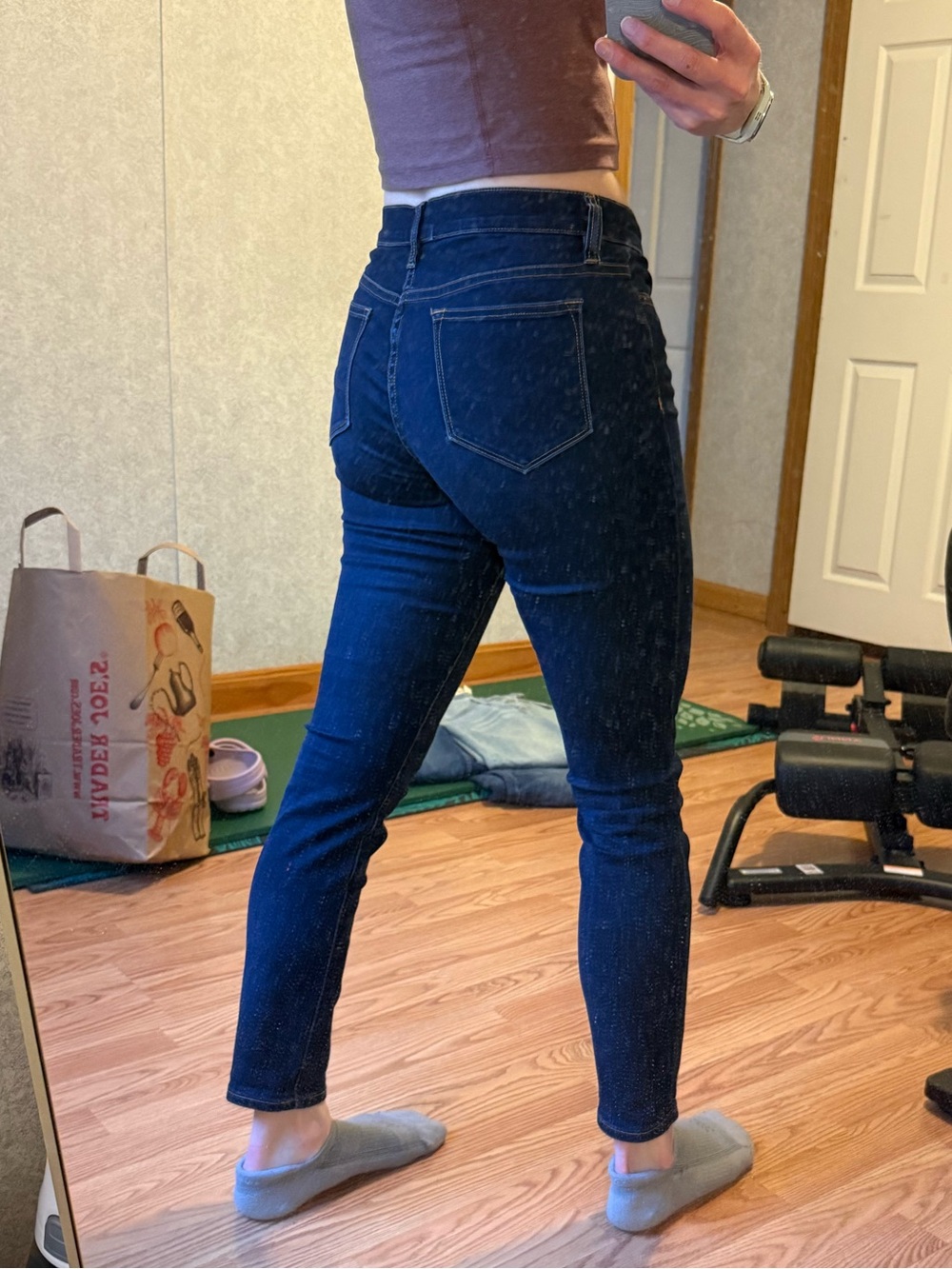 J Crew High-Rise Dark Blue Skinny Jeans for Women